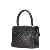シャネル マトラッセ ココマーク ハンドバッグ ブラック ラムスキン レディース CHANEL 【中古】